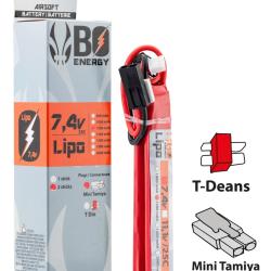 2 Sticks Batterie LiPo 2S 7.4V 1200mAh 25C Connecteur T-Dean - Bo Manufacture