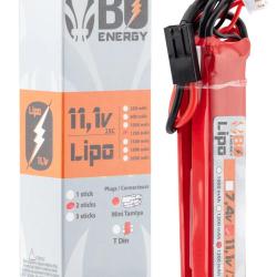 Pack de 2 Batteries Lipo Stick 3S 11.1V 1300mAh 25C Connecteur Mini Tamiya - Bo Manufacture