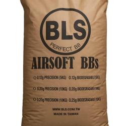 Billes 6mm Airsoft Biod&eacute;gradables BLS - Sac de 10 kg 0.28g