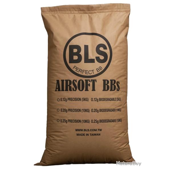Billes d'Airsoft Biod�gradables 6mm 0.20g - Sac de 10 kg - BLS