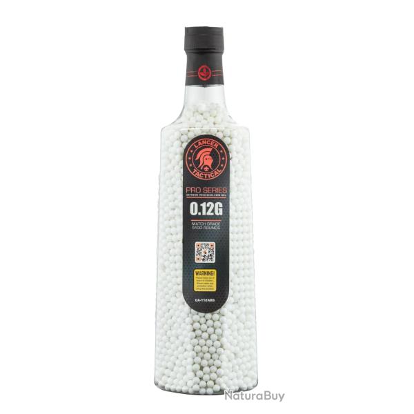 Billes Airsoft 6mm 0.12g x 5100 en Bouteille (Carton de 6) Lancer Tactical