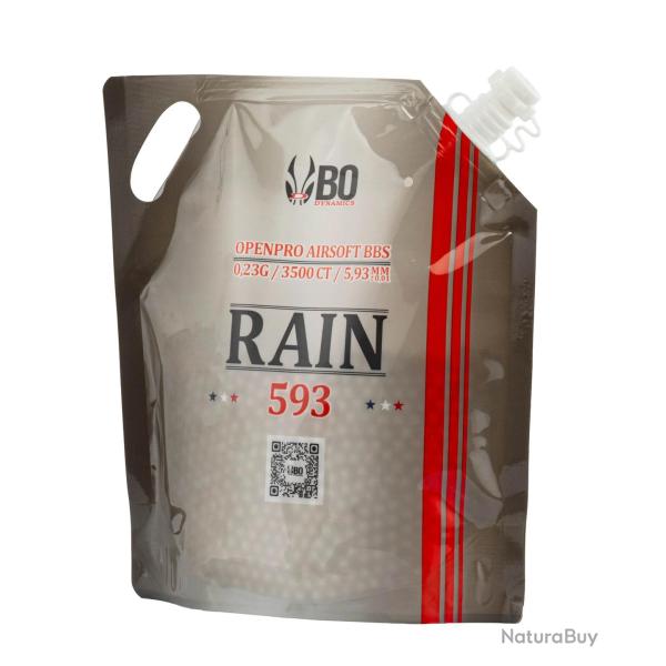 Billes Airsoft 6mm 0.23g Rain par 3500 Billes (Pack de 10 Sachets) - Bo Manufacture