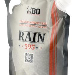 Billes Airsoft 6mm 0.25g Rain - Pack de 3500 Billes (10 Sachets) - BO Manufacture