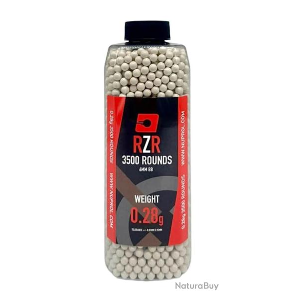 Billes Airsoft 6mm RZR 0.28g Bouteille 3500 BBS - Nuprol