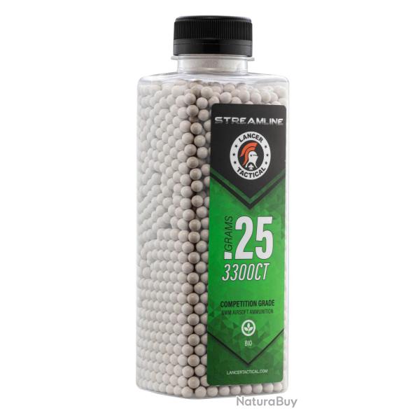Billes Biod�gradables Streamline 0.25g Lancer Tactical - Carton de 12 Bouteilles de 3300 BBs