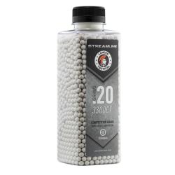Billes Streamline 0.20g en Carton de 12 Bouteilles de 3300 BBs - Lancer Tactical