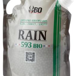 Billes Airsoft 6mm 0.28g Bio Rain - Pack de 10 Sachets (35000 Billes) - Bo Manufacture