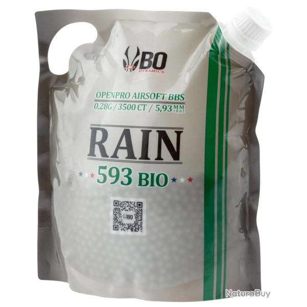 Billes Airsoft 6mm 0.28g Bio Rain - Pack de 10 Sachets (35000 Billes) - Bo Manufacture