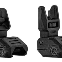 Organes de Vis&eacute;e Flip-Up Bas et R&eacute;glables Avant et Arri&egrave;re en Polym&egrave;re - DLG Tactical