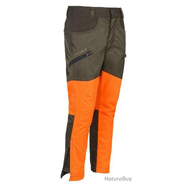 Pantalon enfant Track Force Kaki / Orange PERCUSSION-6 ans