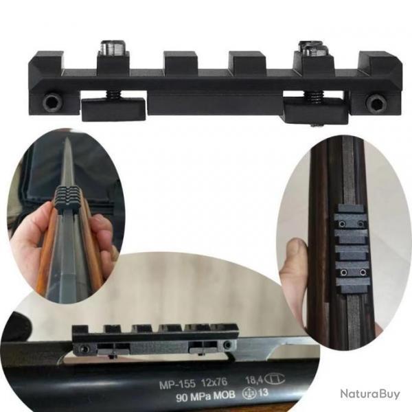 Promo !!! 1 adaptateur ( 8 slots ) pour bande ventil�e de fusil superpos�  +  (12 vis de rechange )