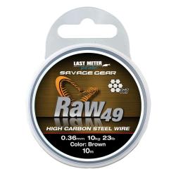 Tresse Acier Uncoated Raw49 7x7 Brown 10M Savage 0,54mm / 23kg