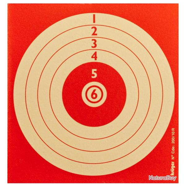 1000 Cibles Cartonn�es Rouges 14 x 14 cm
