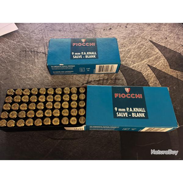 Fiocchi 9mm PAK (x100 munitions)