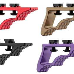 Poign&eacute;e Angle Grip en Aluminium CNC pour Rail M-LOK et Keymod Rouge - Bo Manufacture