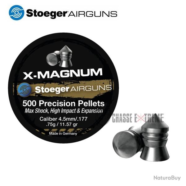 500 Plombs STOEGER AIRGUNS X-Magnum Cal 4,5 mm Pointus