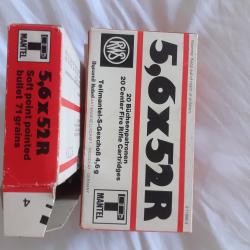 boite cartouches 5.6x52R incompl&egrave;te