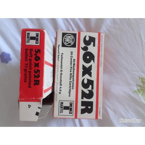 boite cartouches 5.6x52R incompl�te