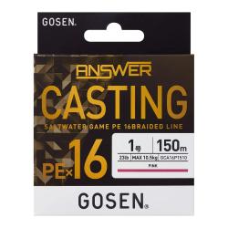 Tresse Gosen Answer Casting X16 Light Green 150m 10,4kg Light Green 150m PE 1.0