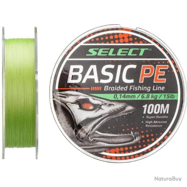 Tresse Select Basic Pe 4X 100m 8,3kg 0,16mm Light Green 100m
