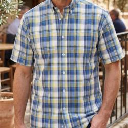 Chemise manches courtes CHALLENGER B3107A : le confort absolu au repassage facile 45/46