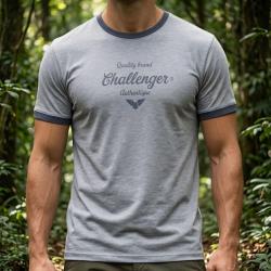 Tee-shirt SAGARO2 Challenger - Le haut uni en coton flamm&eacute; &agrave; d&eacute;tails contrast&eacute;s pour homme 3XL
