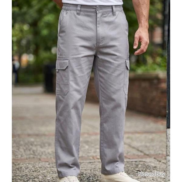 CHALLENGER VALLON2 - Pantalon cargo multipoches gris pour un confort quotidien absolu 50