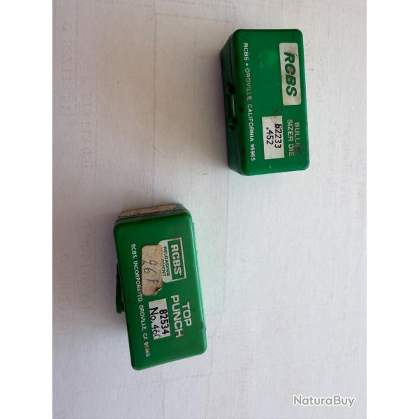 RCBS sizing die .452  + Outil RCBS recalibreur d'ogive 460 pour presse