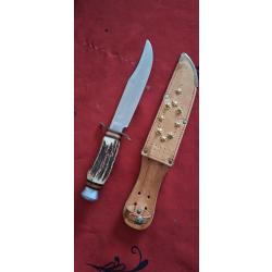 Couteau bowie vintage C.JUL.HERBERTZ SOLINGEN bois de cerf