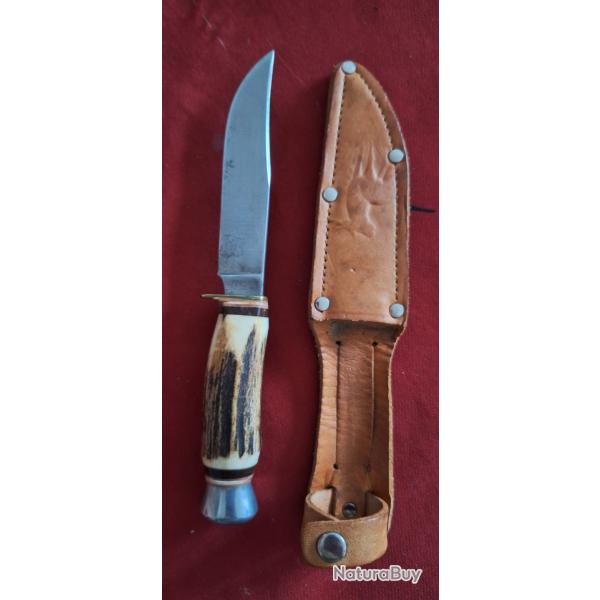 Couteau bowie vintage SOLINGEN GERMANIE bois de cerf