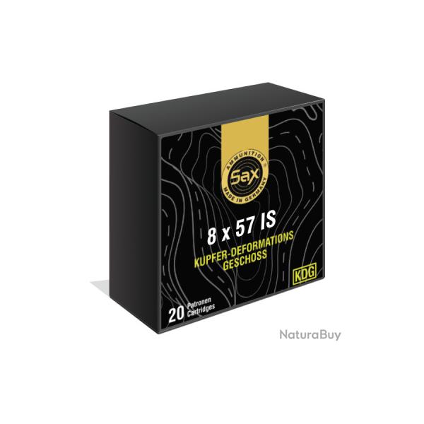 Munitions SAX calibre 8x57 IRS KDG-S 11,0g boite de 20 munitions (Attention photo de IS et non IRS)