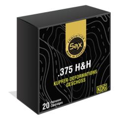 Munitions SAX calibre .375 H&H KDG-S 15,8g boite de 20 munitions