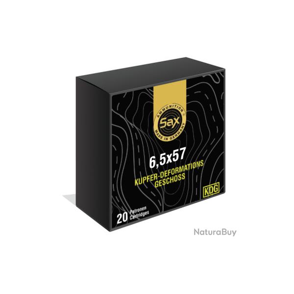 Munitions SAX calibre 6,5x57 KDG-S 7,5g boite de 20 munitions
