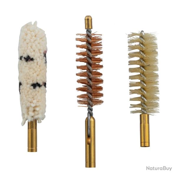 Lot de 3 Brosses Mixtes Embout Femelle Cal. 44/50 - Davide Pedersoli