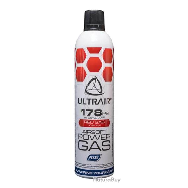 Bouteille de Gaz Airsoft Ultrair Rouge ASG