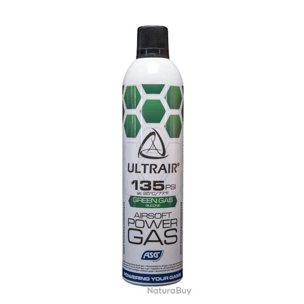 Bouteille de Gaz Airsoft Ultrair Vert ASG