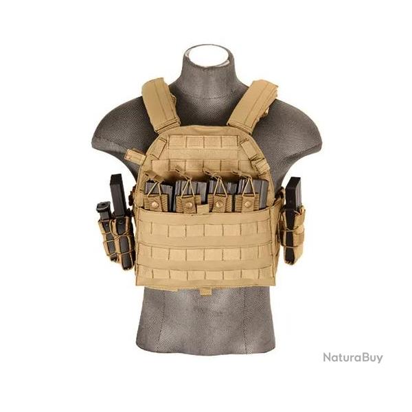 Gilet Plate Carrier 69T4 1000D Tan Lancer Tactical