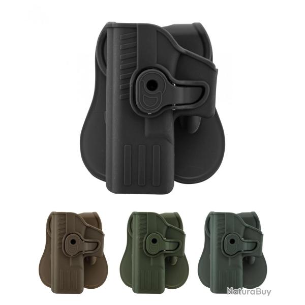 Holster rigide Quick Release pour Pistolet type Glock 17 Gaucher Noir Bo Manufacture