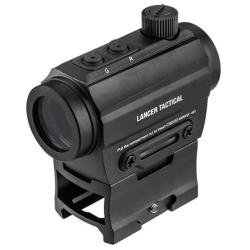 Micro Point Rouge et Vert Reflex avec Montage Haut RIS Noir - Lancer Tactical