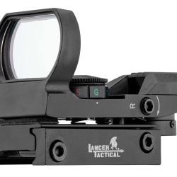 Point Rouge M&eacute;tal Reflex 4 R&eacute;ticules Rouge / Vert - Lancer Tactical