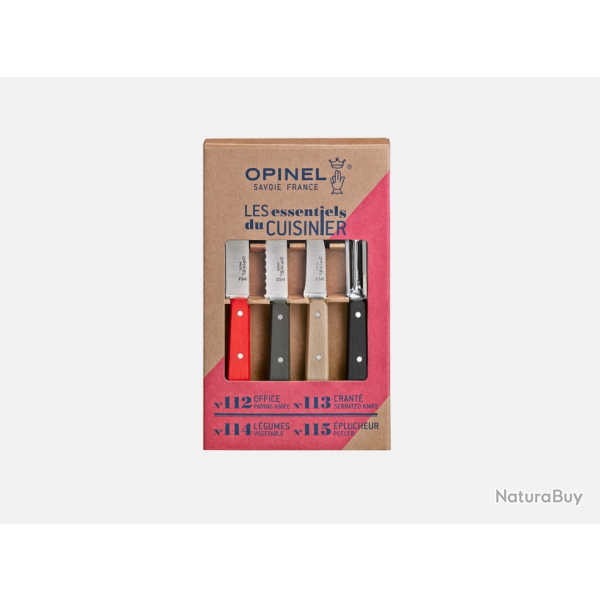 Opinel Les Essentiels Loft - Coffret 3 couteaux + �plucheur