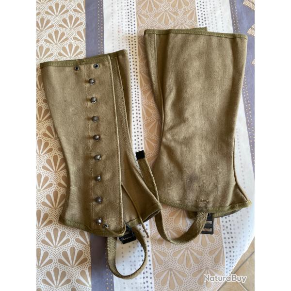 Paire de gu�tres US M38 Originales OD 3 dat�es 42