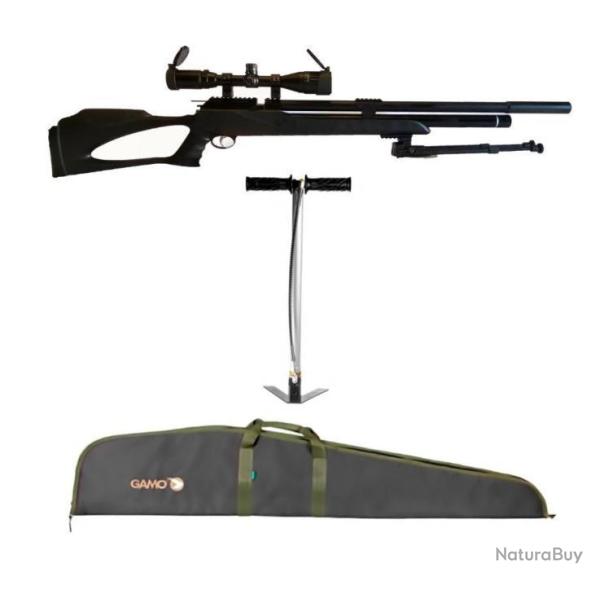 PACK11 M25 PCP CARABINE + BIPIED SNOWPEAK Cal. 6,35 mm + Lunette 4-16 X 40A Mildot illumin� 19,9 J.