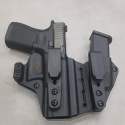 Holster IWB Kydex Black Trident Guardian - Glock 19 Gen 3/4/5 - Neuf