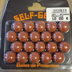 Balles de protection caoutchouc Self-Gomm SAPL rouges (x20) HILMAR SUPER DESTOCK !!!
