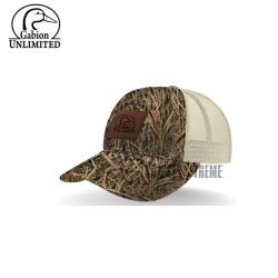 Casquette GABION UNLIMITED Mossy Oak avec Patch en Cuir