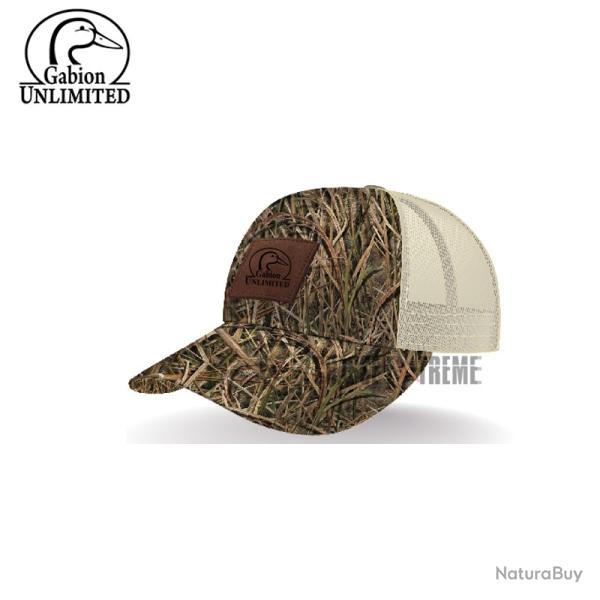 Casquette GABION UNLIMITED Mossy Oak avec Patch en Cuir