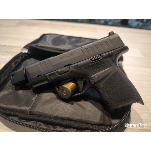 Pistolet d'occasion Springfield Armory Hellcat OSP TB compens� Cal.9x19