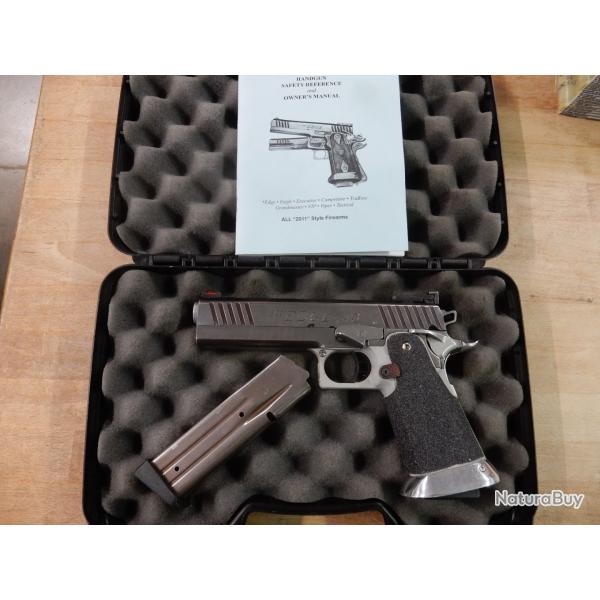 PISTOLET STI 2011 EDGE 40 CAL 40 S&W + MALLETTE + 2 CHARGEURS ET NOTICE OCCASION BON ETAT