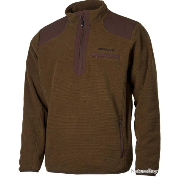 Pull SOMLYS col montant marron
